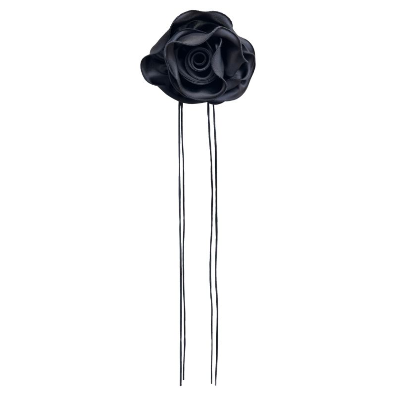 Rose Brooch Black image