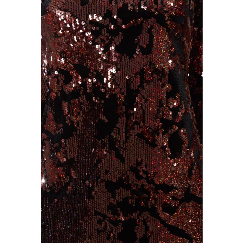 Sequin Brown Tie Back Top image