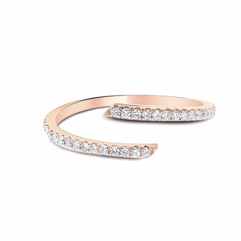 Spiral Diamond Ring 18K Rose Gold | Cosanuova | Wolf & Badger