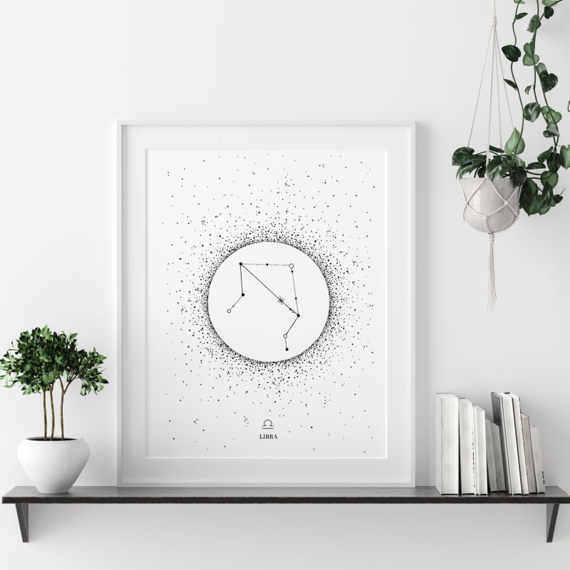 'Libra Star Sign' - Fine Art Print A4 image