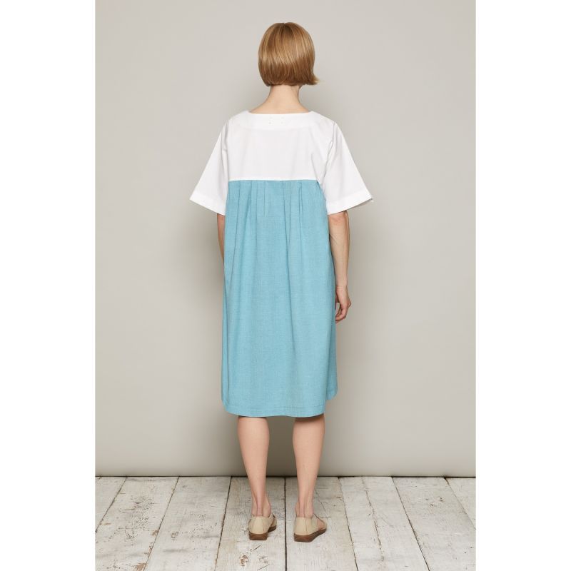 Loose Fitted Cher Ami Dress Blue In Organic Cotton image