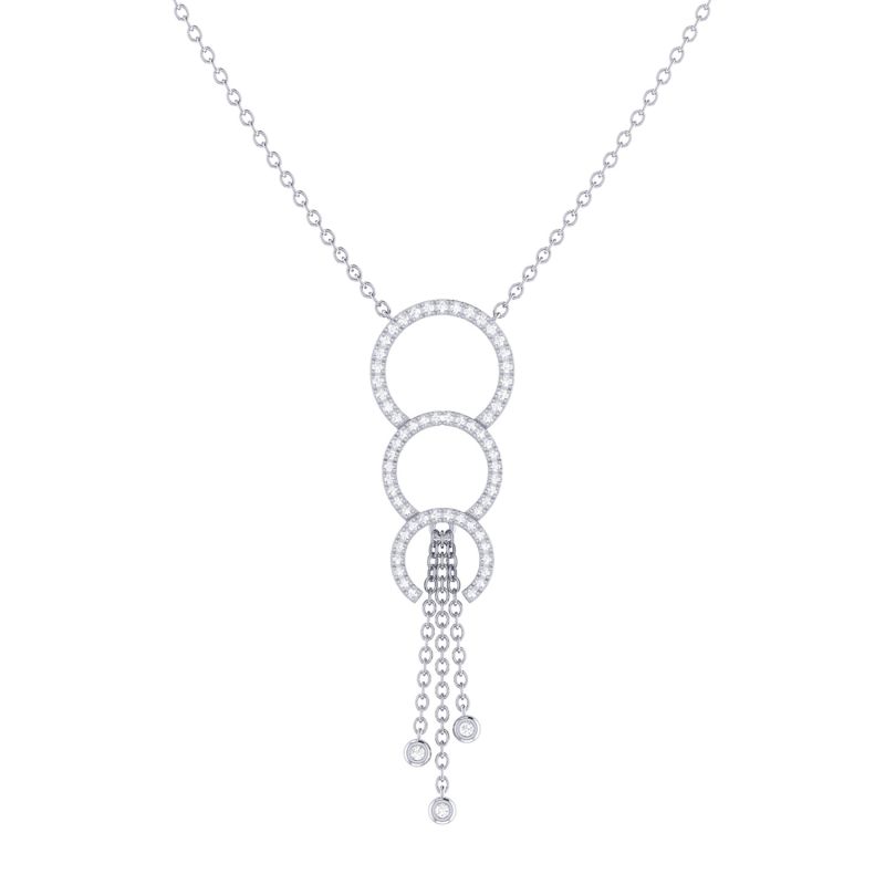 Chandelier Trio Lariat Necklace In Sterling Silver image