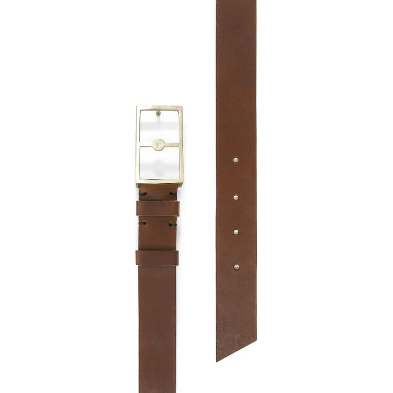 Papaya Brown Original Belvoir Leather & Nickel Belt image