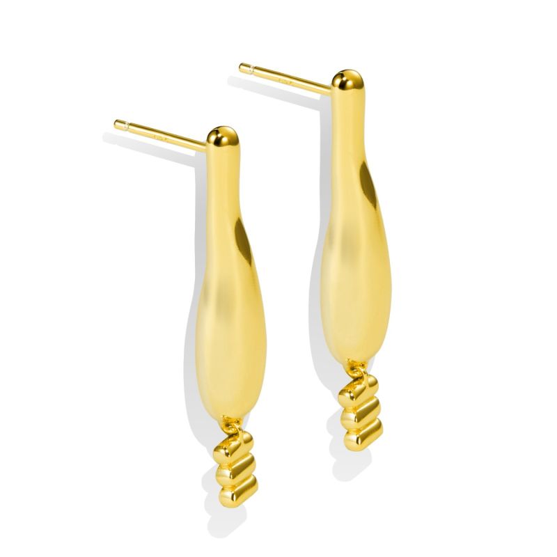 Flute Earrings - 18K Gold Vermeil image