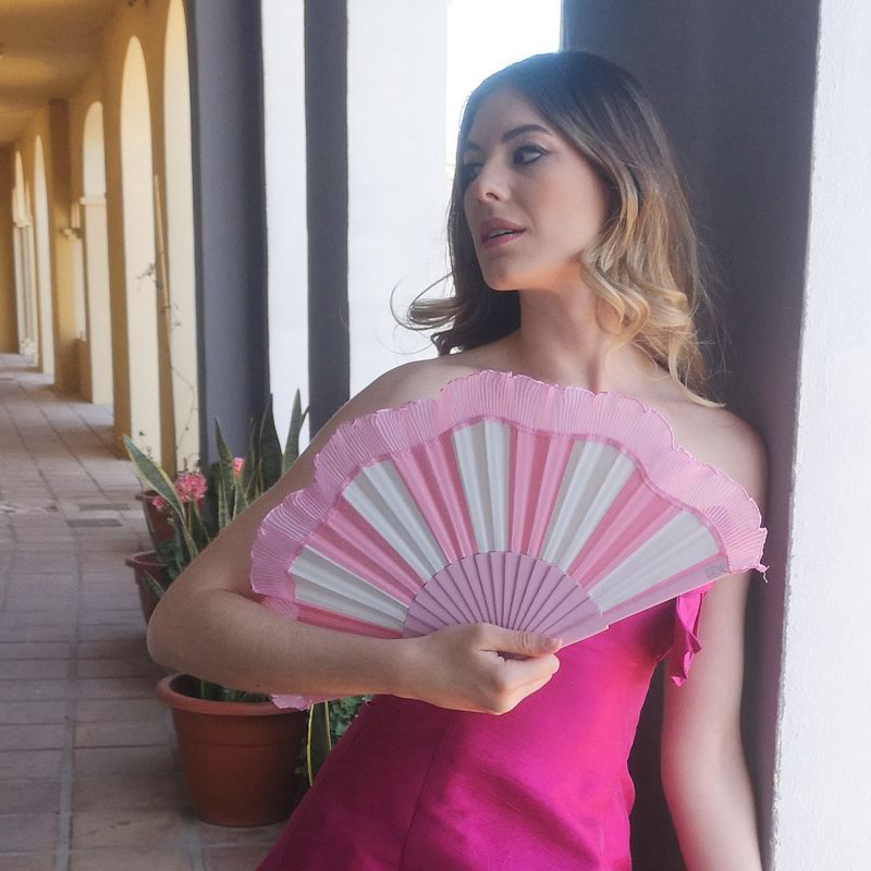 Budelli Pink Hand Fan image