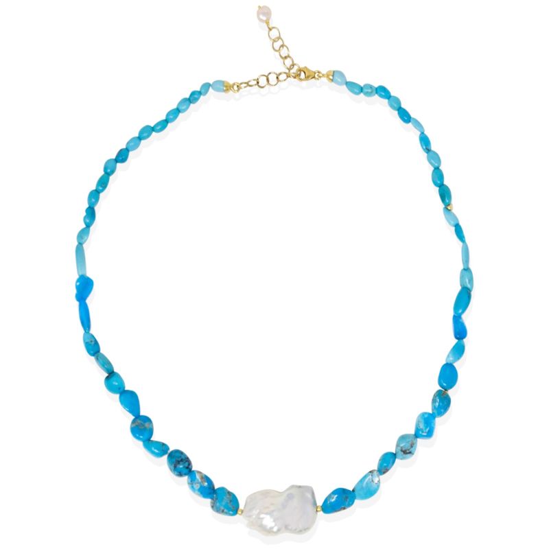 Azzurra Turquoise & Pearl Necklace image