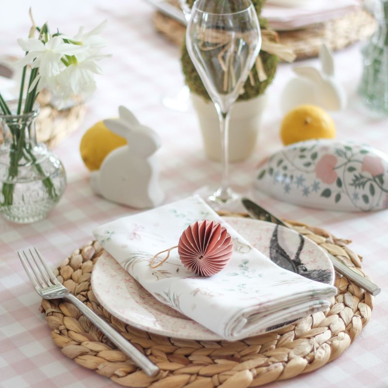 Pink Gingham Tablecloth image