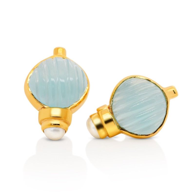 Aqua Pearl Studs image