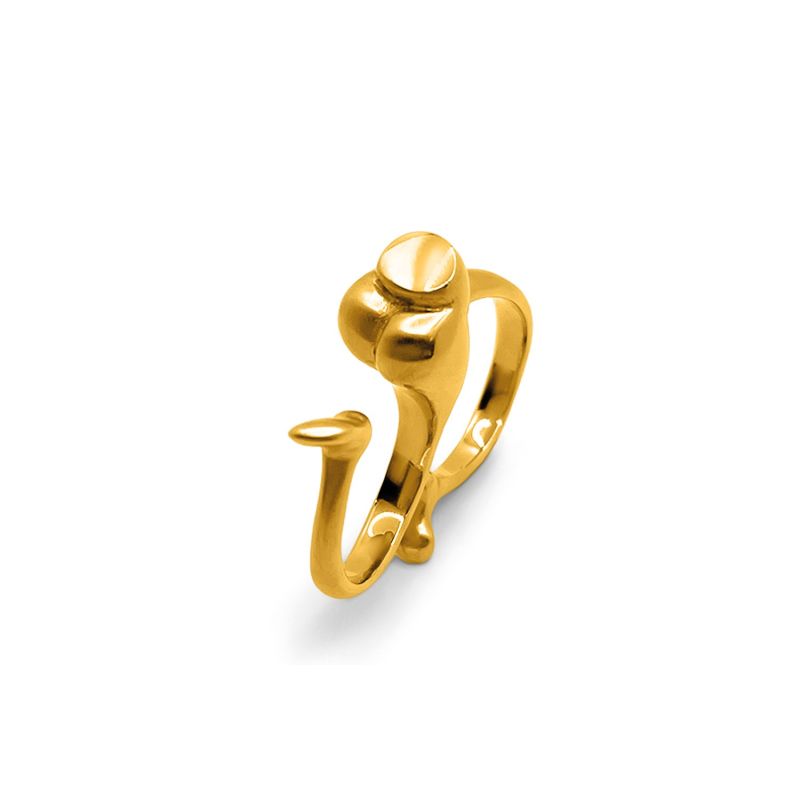 Butt Double Ring - Gold image