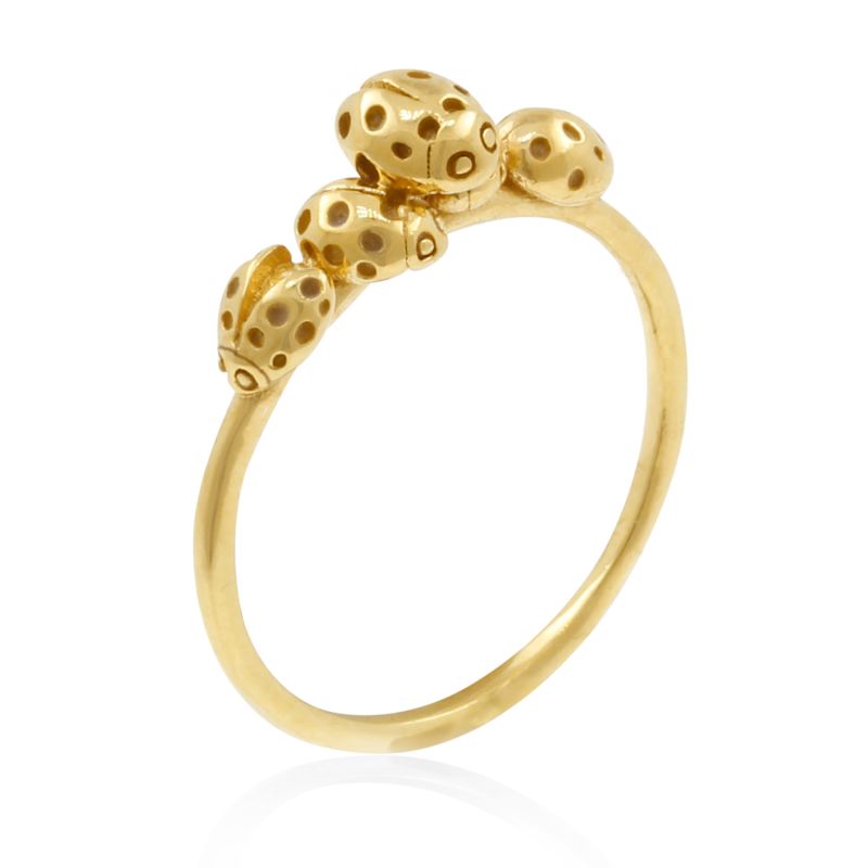 Loveliness Of Ladybirds Ring - Gold image