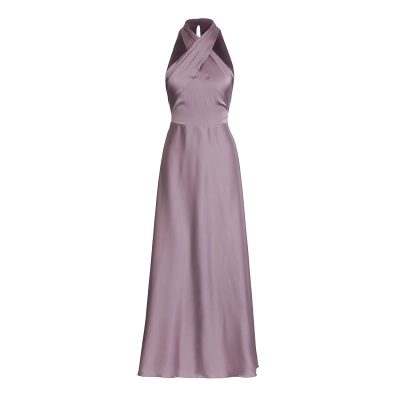 Long Rose Satin Dress image