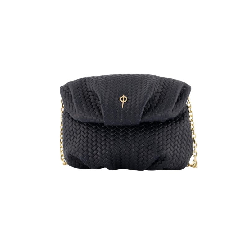 Braid Print Baby Leda Navy - Leather Crossbody image