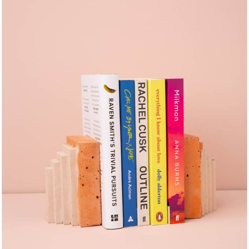 Concrete Book Ends - Terracotta & Blush image