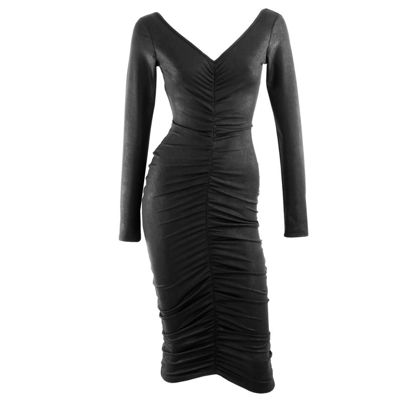 Chit-Chat Black Bodycon Dress image