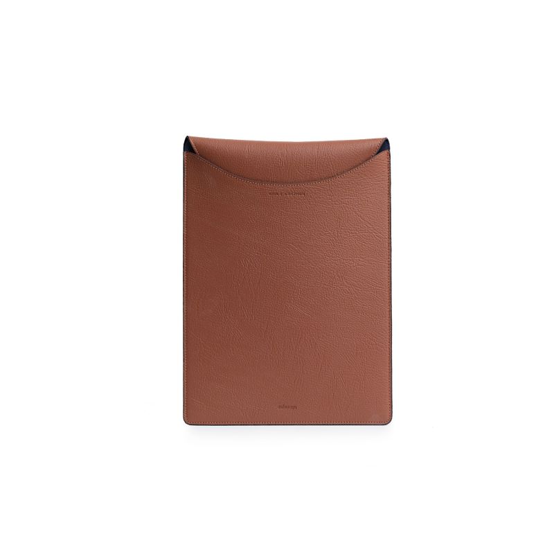 Vegan Apple Leather Laptop Sleeve Tan image