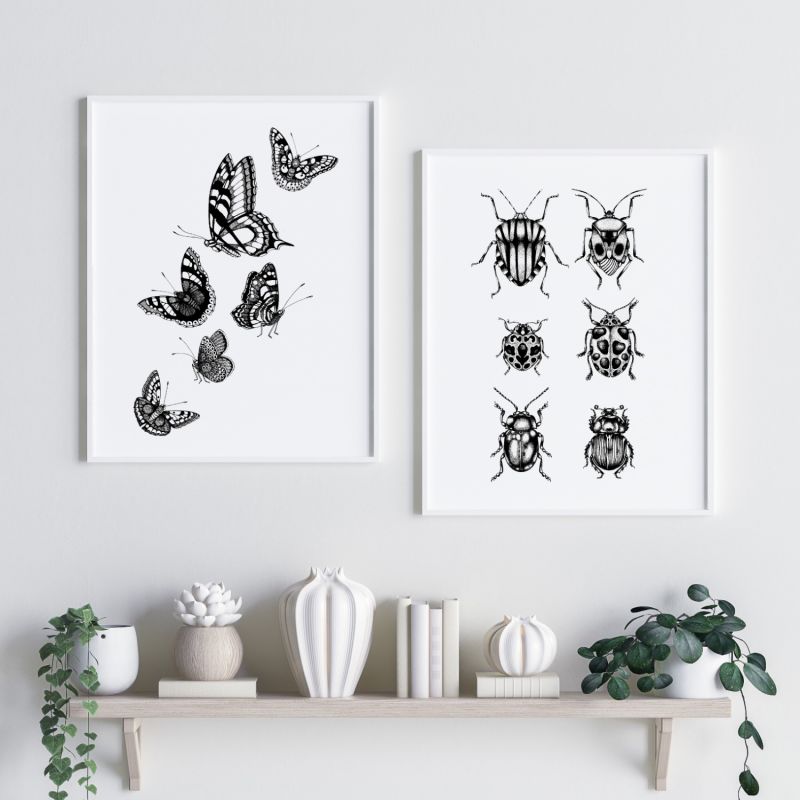 'British Butterflies' - Fine Art Print A4 image