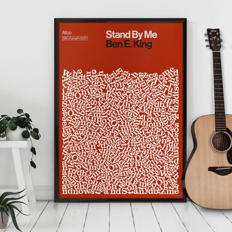 Stand By Me - Ben E King - Song Lyric Print image