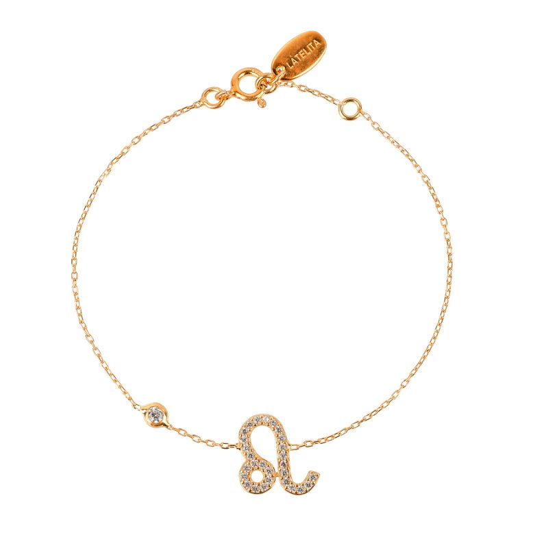 Zodiac Horoscope Star Sign Bracelet Leo Gold image