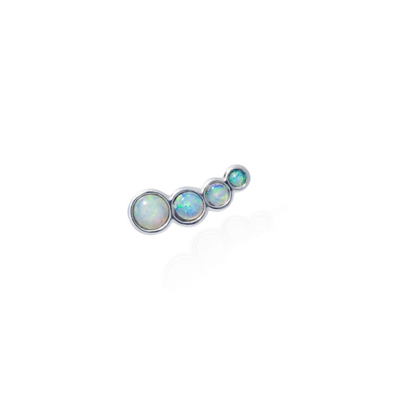 Opal Slider Mono Earring - Left Ear image