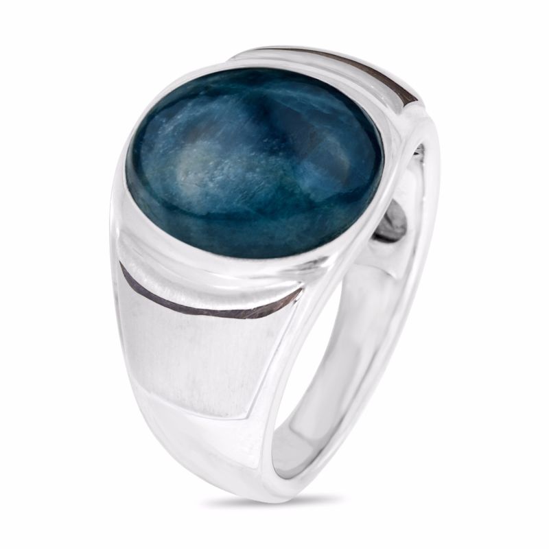 Dark Blue Apatite Stone Ring image