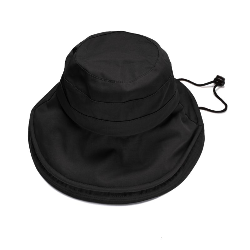 Black Wide Brim Cotton Hat image