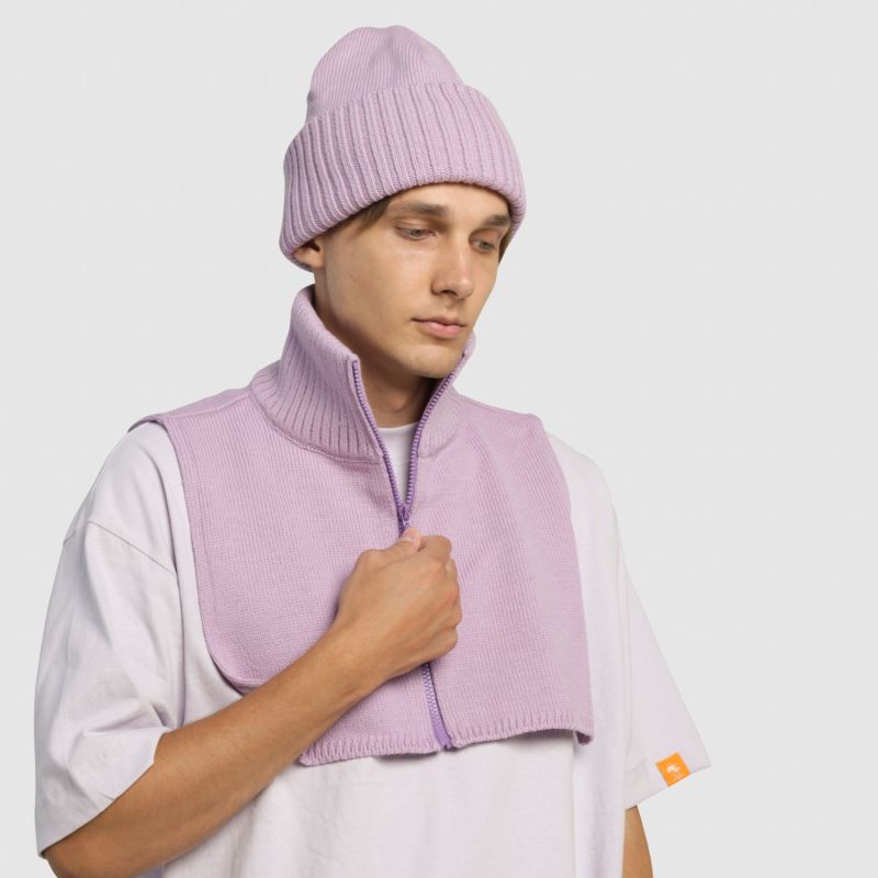 Ami Merino Full-Zip Bib Purple image