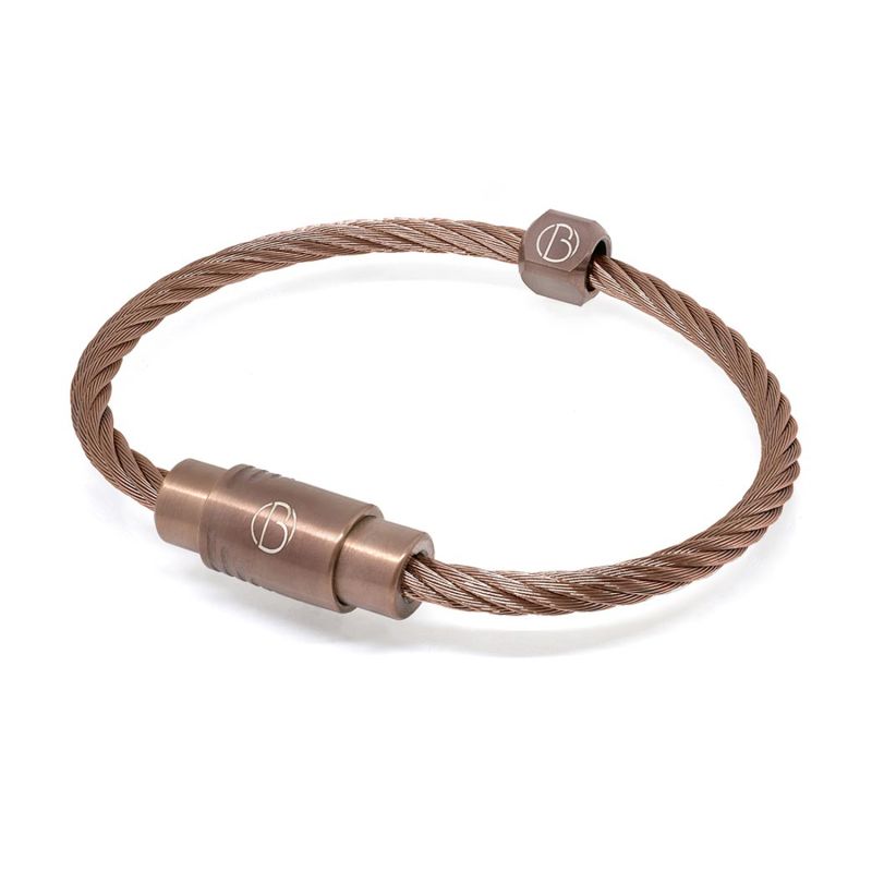 Cable Rose Gold Stainless Steel Bracelet image