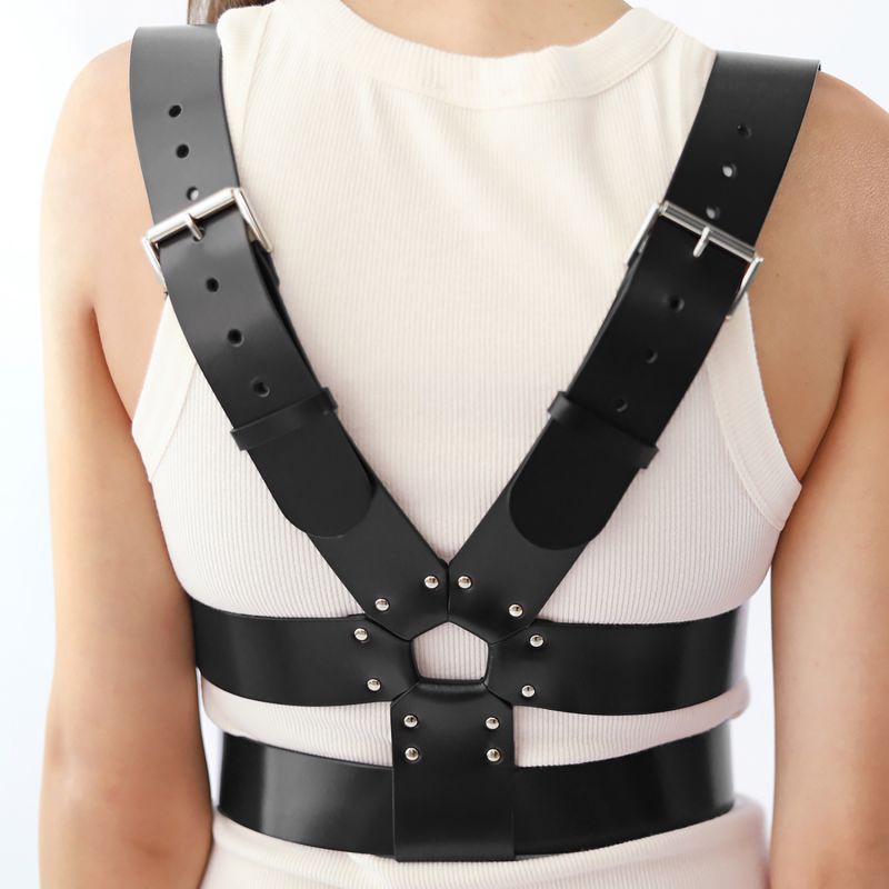 Cage Leather Body Harness | Haute Cuir | Wolf & Badger