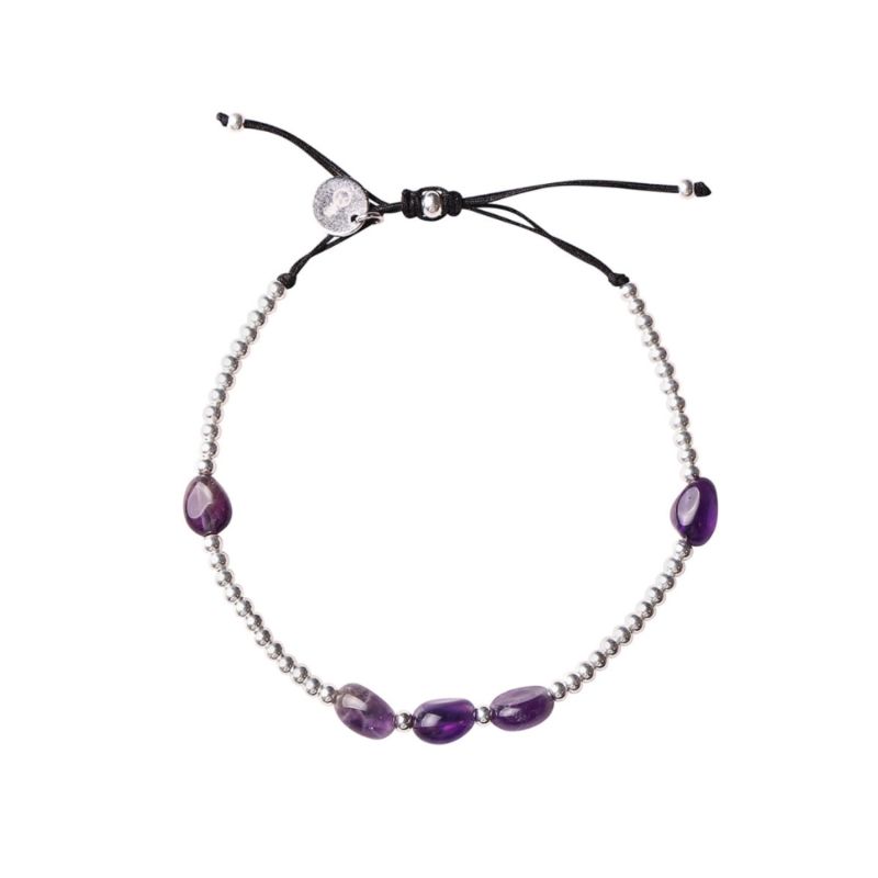 February Birthstone Bracelet - Silver image