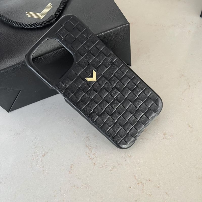 Calf Leather Phone Case, Quattro Texture, Gold - Black image