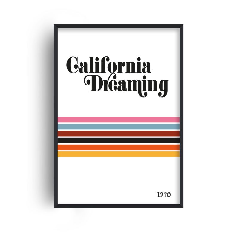 California Dreaming The Mamas & Papas Inspired Retro GicléE Art Print image