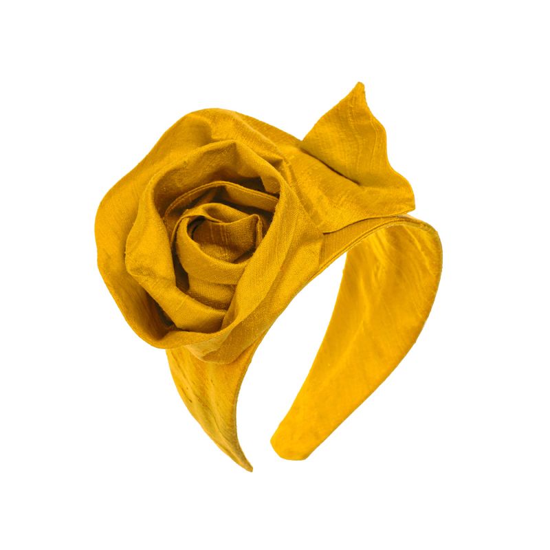 Call Me Rosy - Yellow Silk Headband image