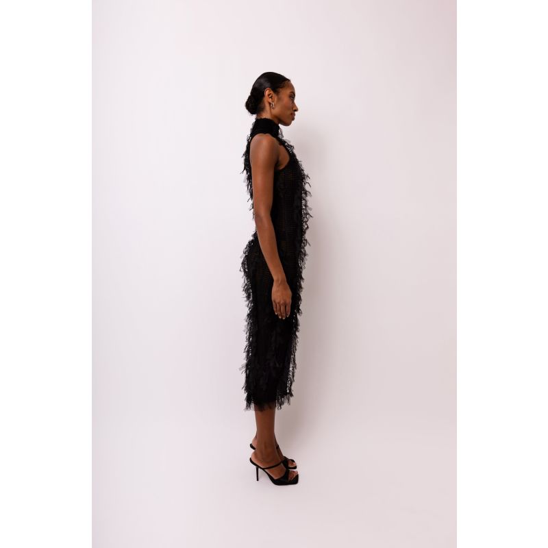 Calla Black Midi Dress image