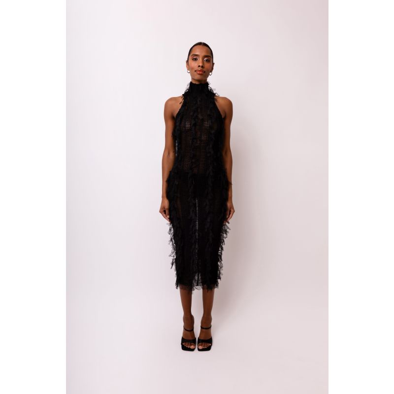 Calla Black Midi Dress image