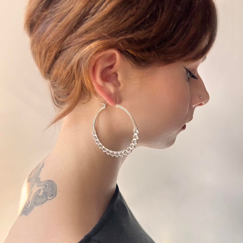 Calla Hoops Silver Large image