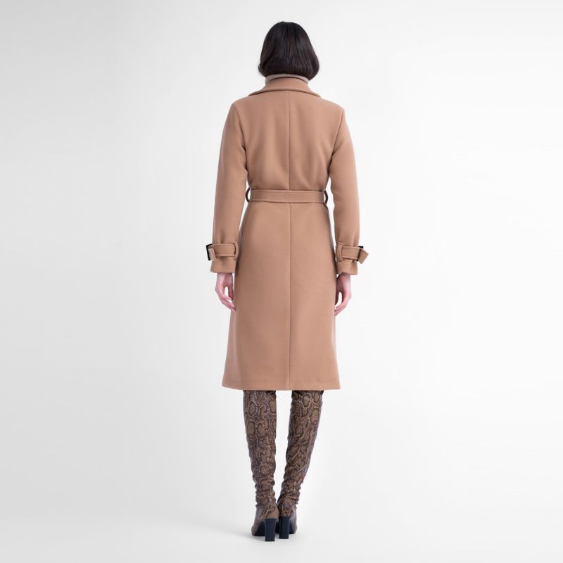 Slim camel shop coat