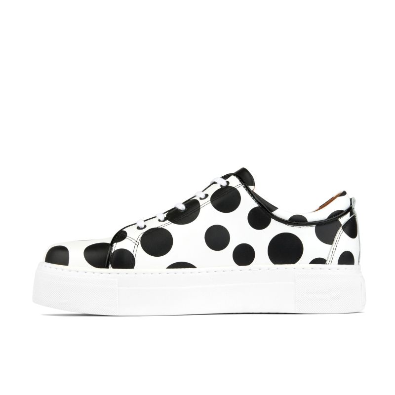 Camila - Black & White Polka Dot - Womens Designer Sneakers image