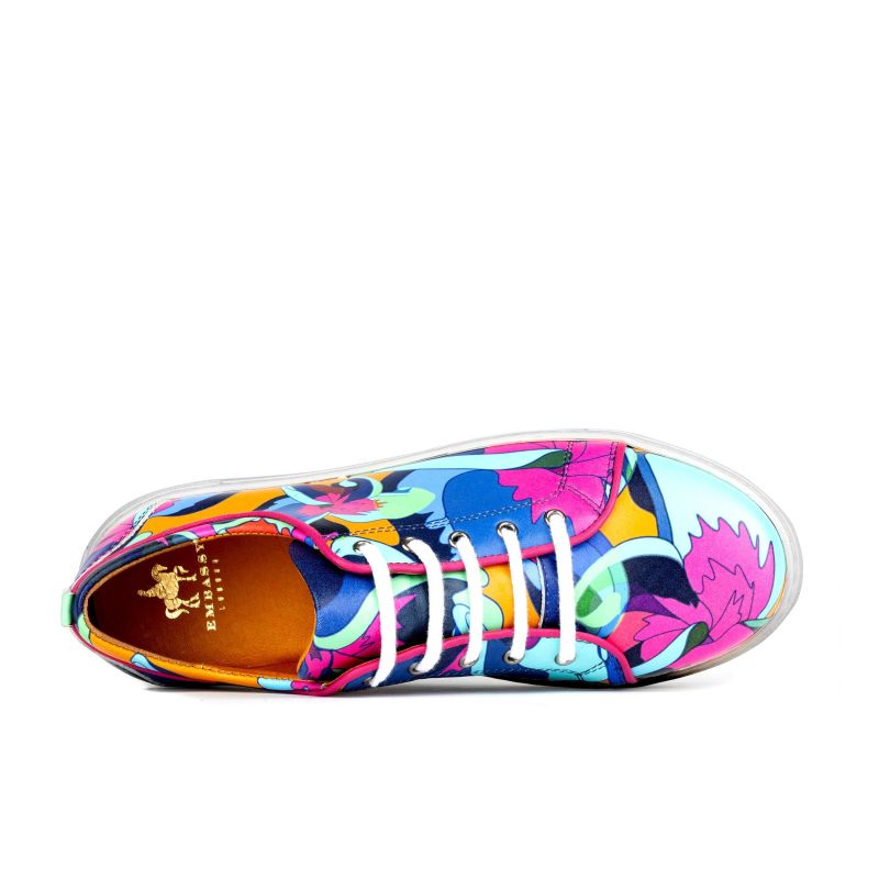 Camila - Blue & Pink Jungle - Womens Designer Sneakers image