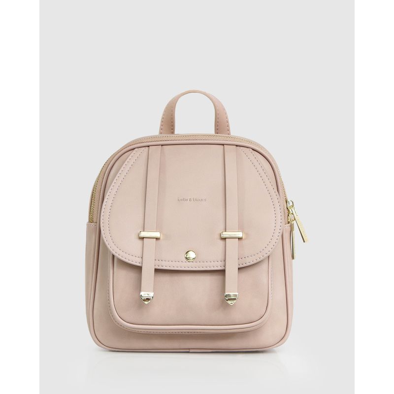 Camila Leather Backpack - Dusty Pink image