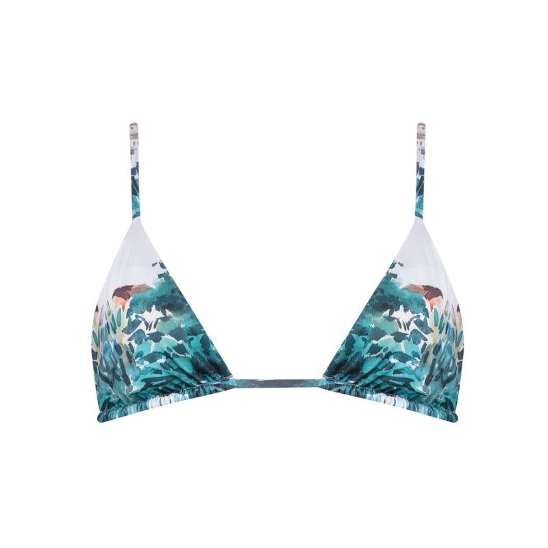 Cannes Du Jardin Watercolour Triangle Top - ECONYL® Regenerated Nylon image