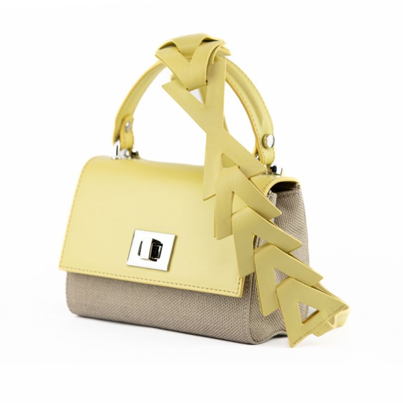 Canvas & Yellow Calfskin LILI Bag image