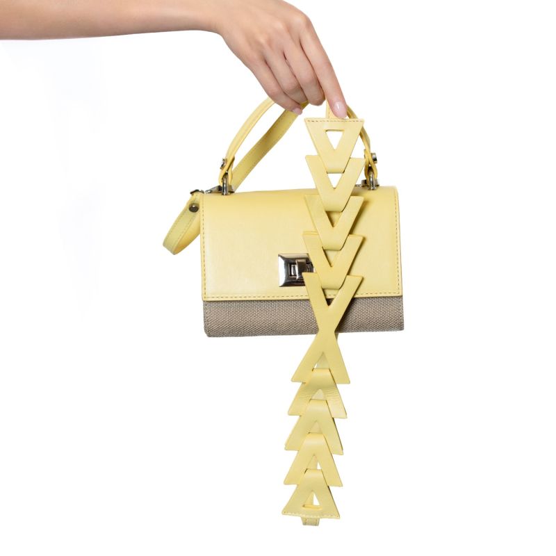 Canvas & Yellow Calfskin LILI Bag image