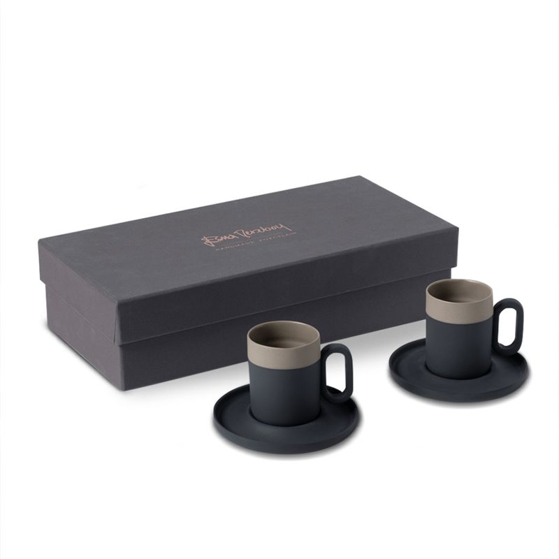 Capsule Espresso Cup Set Of Two Black Rock Colour image