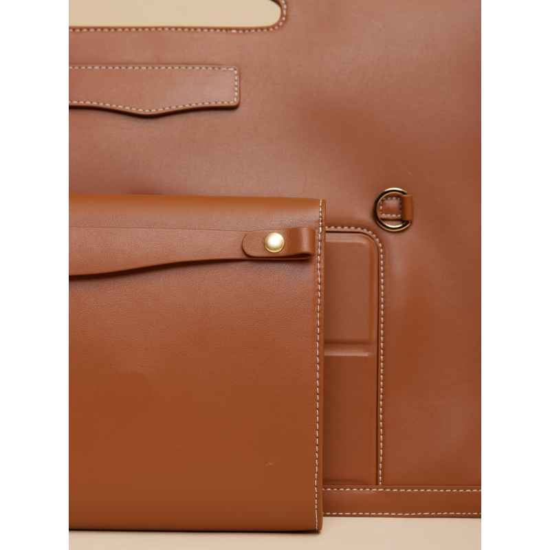 Captain Sleeve Suite Plus Oat | Brown Laptop Sleeve For Women image