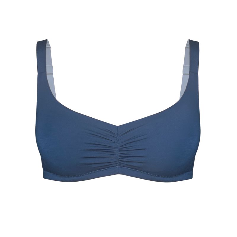 Caress Sweetheart Bralette Dark Denim Blue image