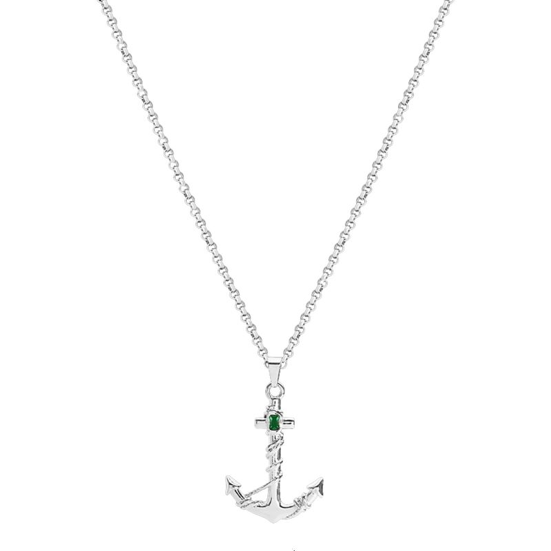 Caspian Silver Anchor Necklace image