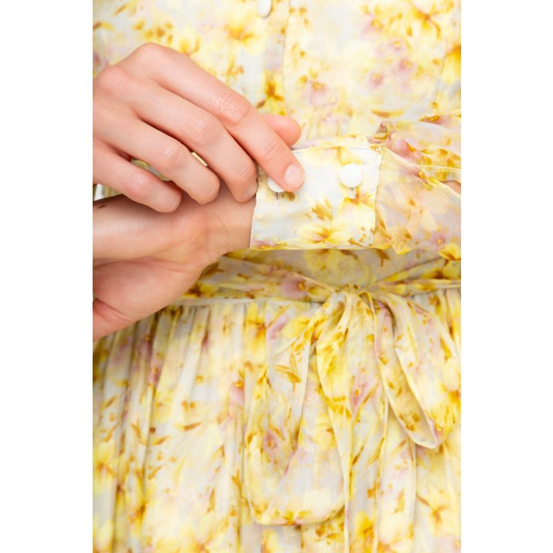 Cassia Yellow Floral Dress image