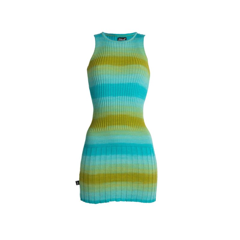 Catwoman Round Neck Dress Kiwi-Turquoise image