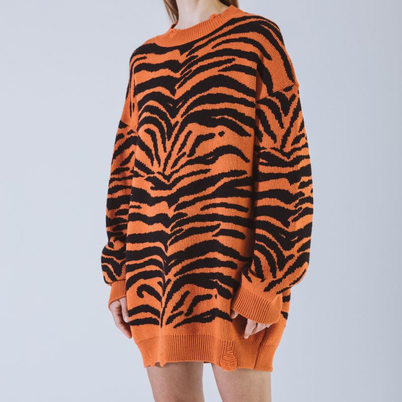 Letitia Orange Long Sweater image