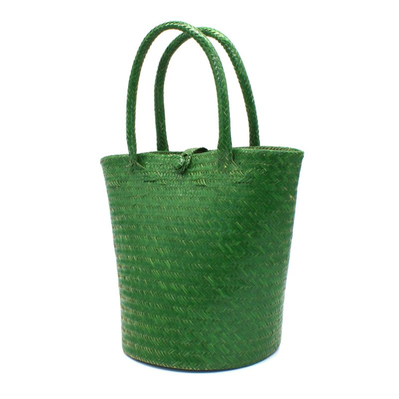 Selva Green Mini Tote Straw Bag image